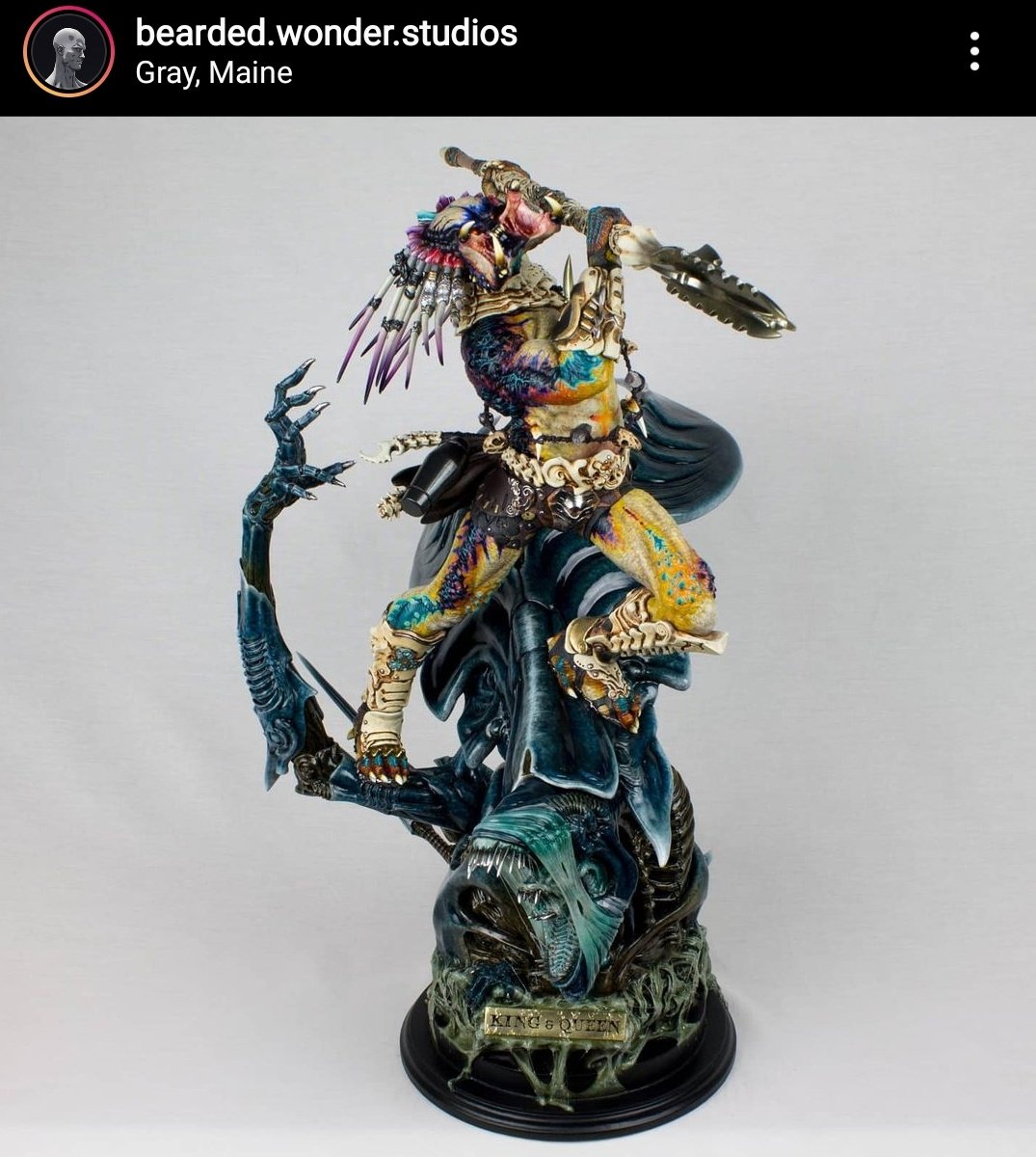 ashbo4yuh's tweet photo. Yall!! PLEASE check this out. My husband worked so so hard and long on this piece! I am amazed at the things this man can do! Check out more on his Instagram!
#alienvspreadtor #kingandqueen #artist #painting #art https://t.co/ak23jyzjQn