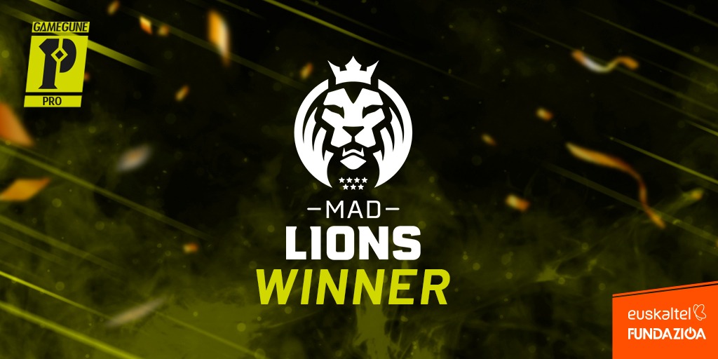 Gamegune's tweet photo. 💥 @MADLions GANA LA #GAMEGUNEPRO💥 ¡Enhorabuena! 💪

Tras imponerse a @Offset_Esports con claridad por 16-5 en Nuke, ha logrado el 2-0 (16-9) en Overpass con algo más de dificultad.

Felicidades a todos los equipos por el impresionante torneo que nos habéis dado.  ¡Un placer!👏 https://t.co/0MtsIX6Qvb