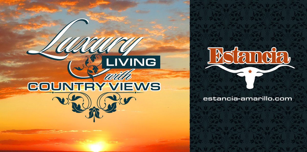 Luxury Living with Country Views. Estancia - The new, unique residential &amp; commercial land development. Lrg tiered lots are available to purchase for you to design your own home! Visit estancia-amarillo.com Call 806-467-9600.