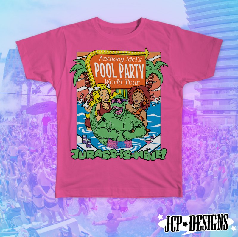 AnthonyIdol's tweet photo. The Lord of the lazy river has returned! Get the official T shirt of summer! #poolpartyworldtour
#PecasaurusRex https://t.co/vusaMeBvLI https://t.co/iTm36ZFXy4