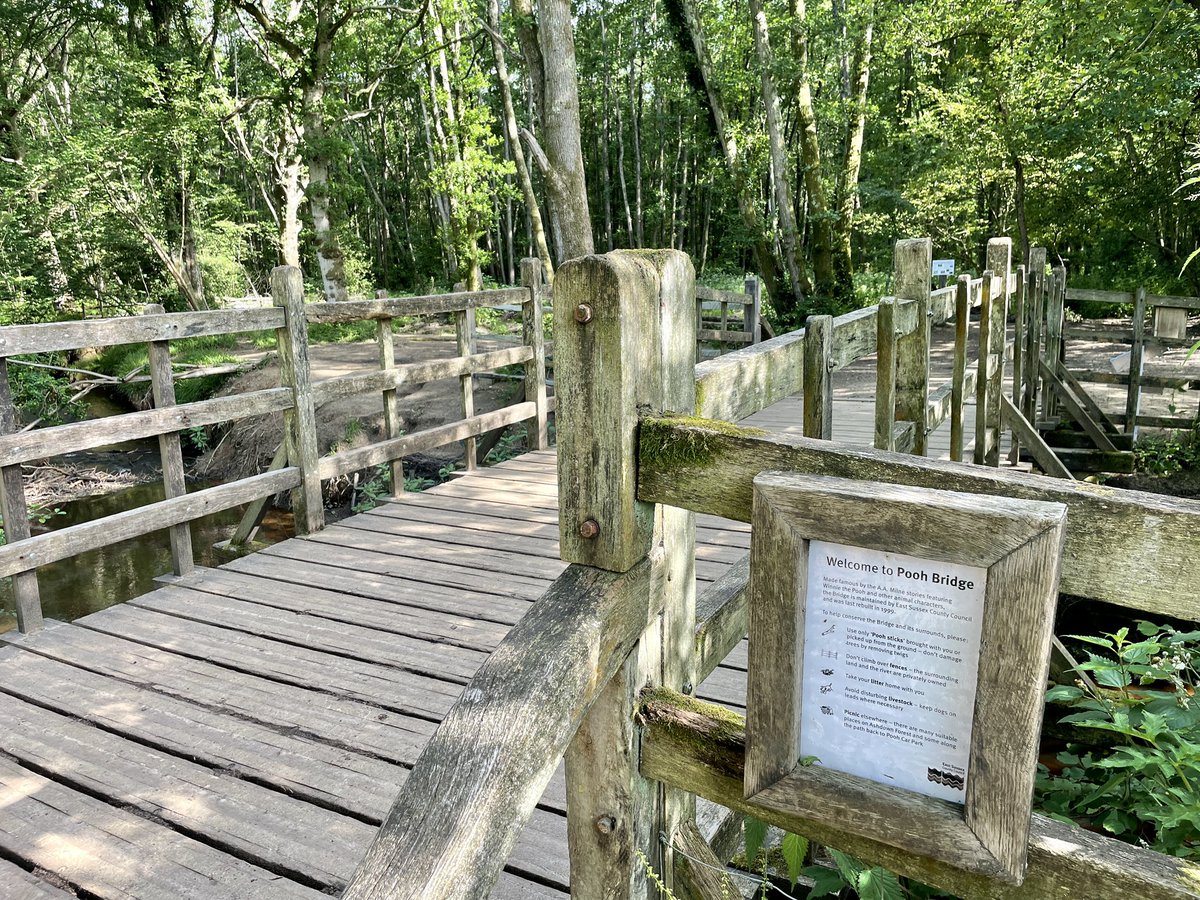 BerkeleySqB's tweet photo. We had afternoon tea at Pooh Corner today βοΈπ§Έ then strolled to Poohsticks Bridge πβοΈ @PoohCornerUK #hartfield #poohcorner #eastsussex #winniethepooh #poohbridge #poohsticksbridge @VisitEngland https://t.co/9s8d9nEkmf