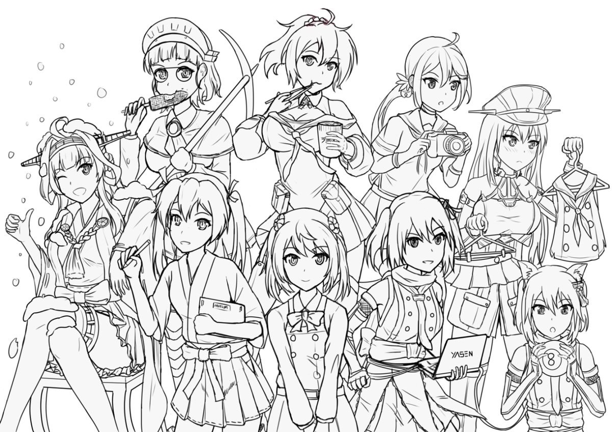 ZuiKillme's tweet image. I drew a Kancolle meme for some people in a certain server.