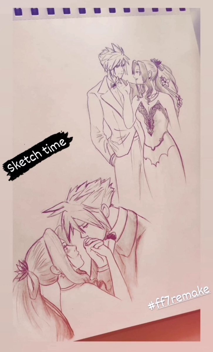 Some sketches ☺️

#FF7Remake #ff7art #AerithGainsborough #cloudstrife