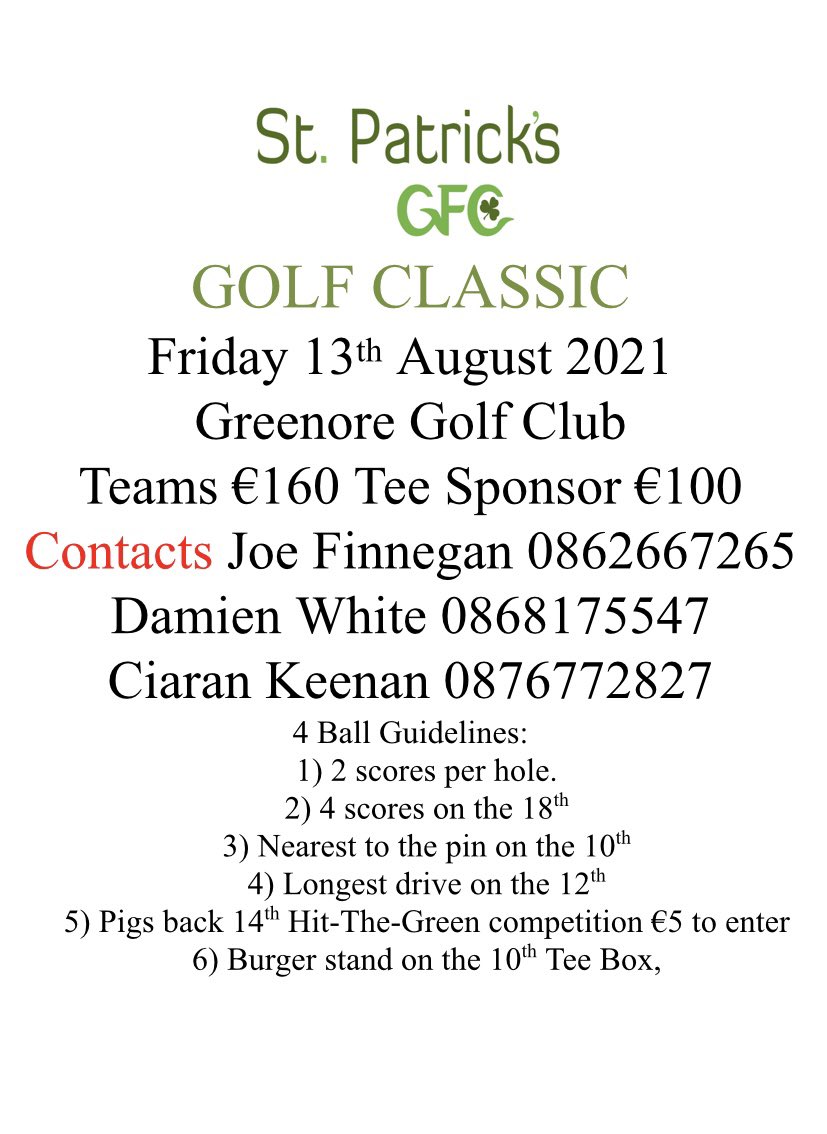 St Patrick's GFC tweet media