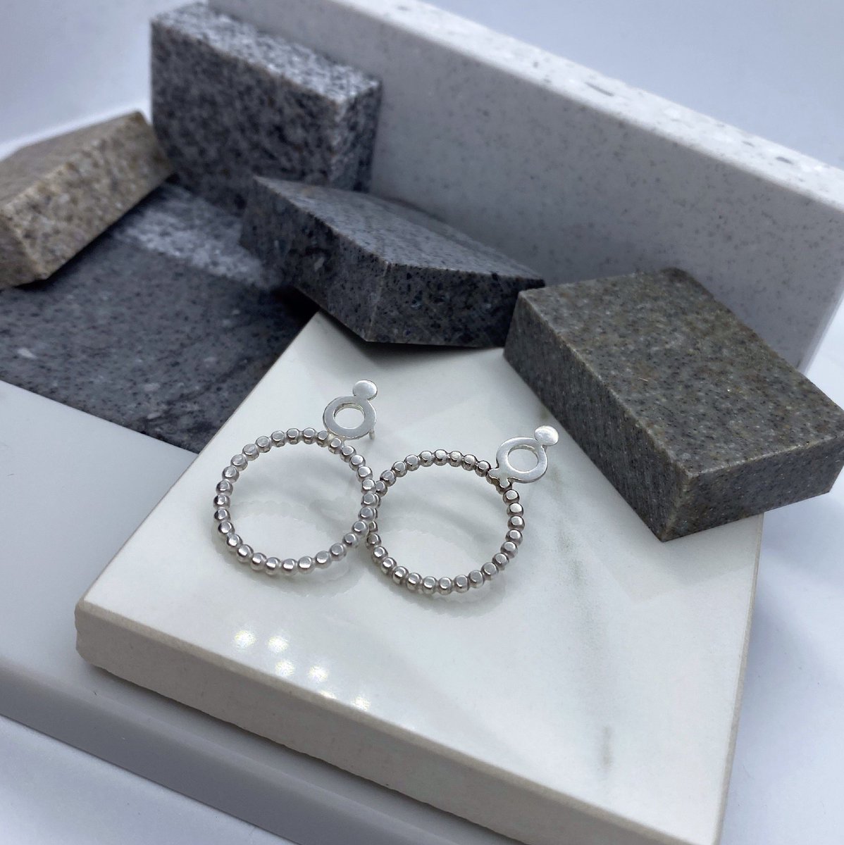 These sterling silver earrings are now up for sale on my Etsy and website😊 
#northantshour #silversmithing #handmadejewellery
