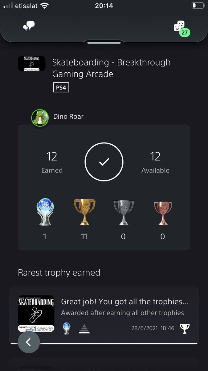 Dino_Roared's tweet photo. #PlatinumTrophy #1787
Skateboarding: Breakthrough Gaming Arcade • EU

1/10 Difficulty - 5-10 Mins #Platinum
#TrophyGuide by ‘new-stirum94’

https://t.co/dismhxQtp6…

#SkateboardingBreakthroughGamingArcade #DEXdotEXE @BTGaming_PR #PS4Share https://t.co/3DGuknX6KP
