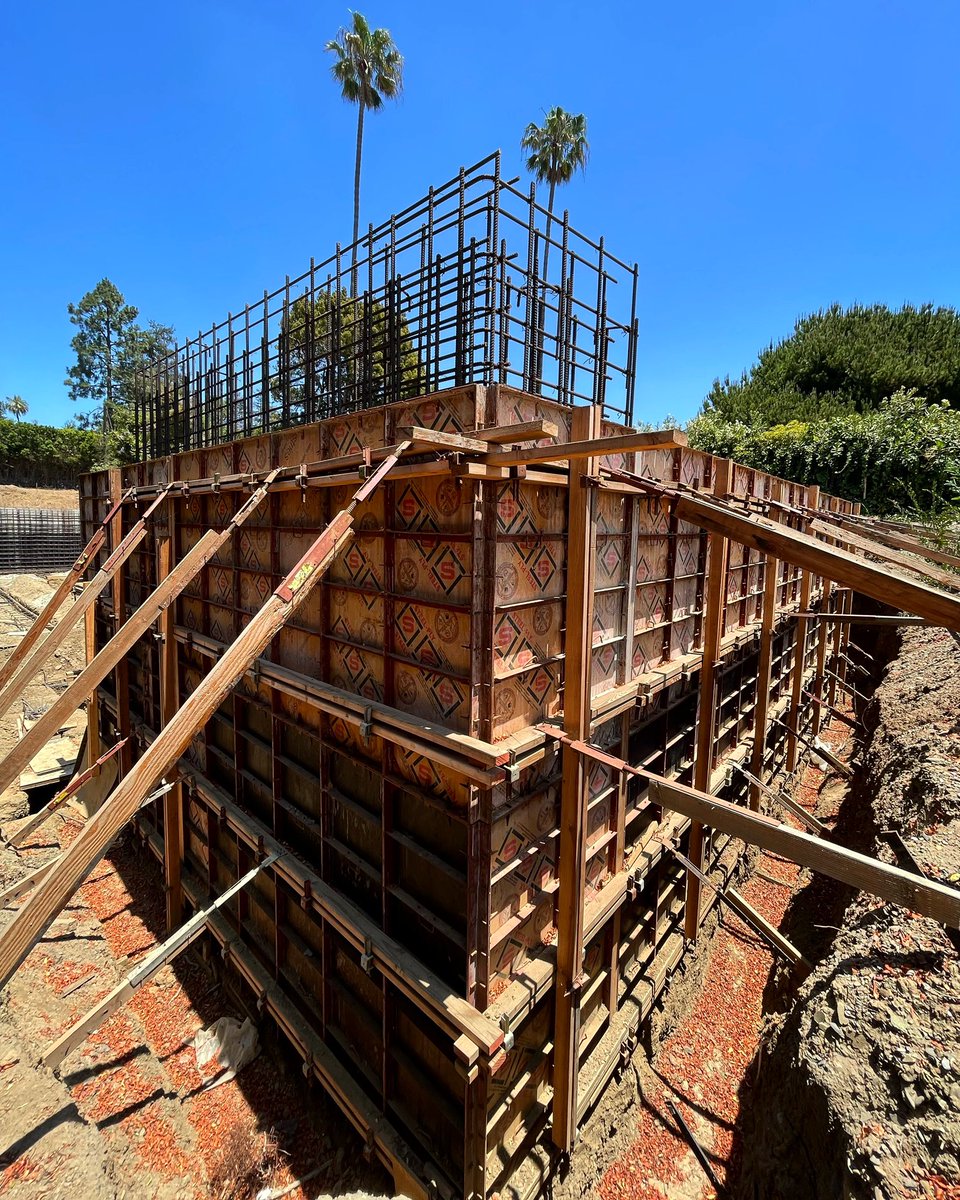 Looking forward to the concrete pour happening soon! When designing a subterranean structure out of concrete, all of the infrastructure for plumbing, electrical and site drainage must me planned for prior to pouring. No second chances when it comes to concrete! 
#brentwood #mod