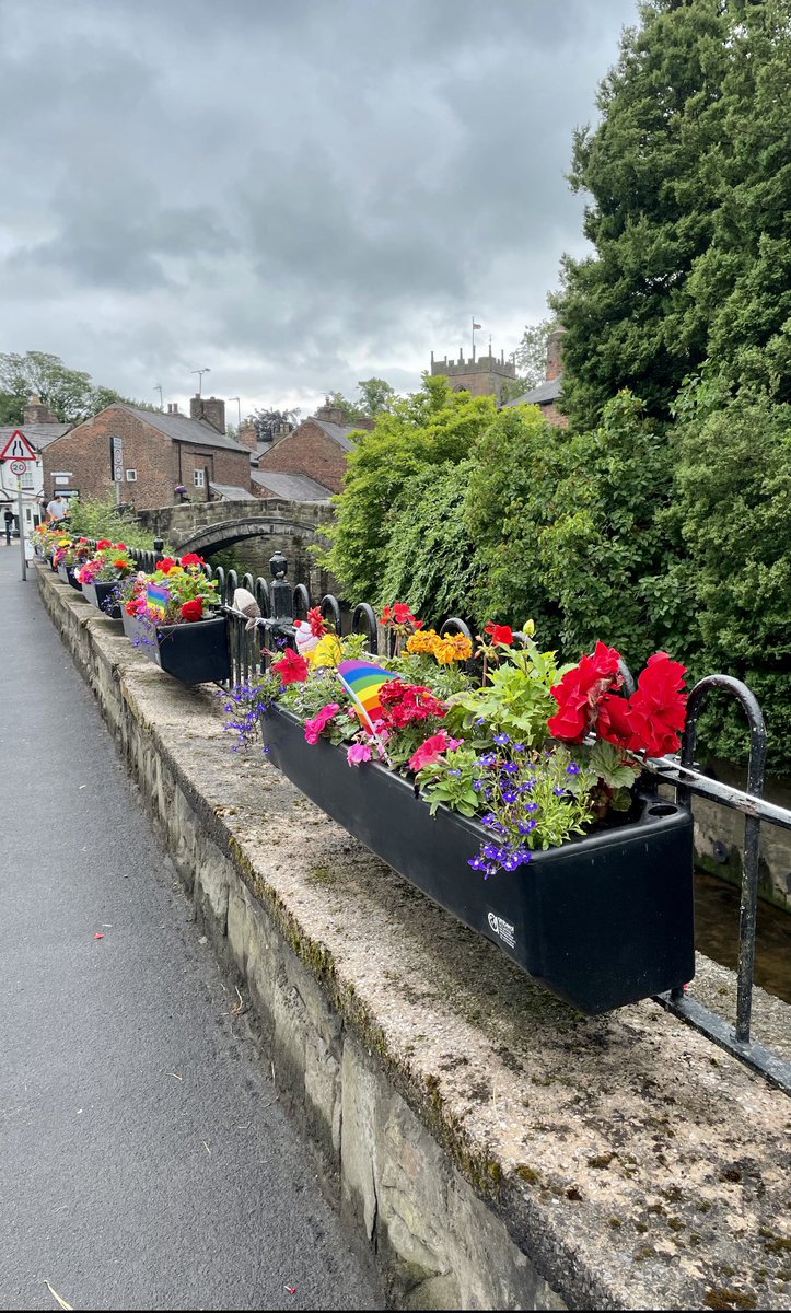WhereTodayoffic's tweet photo. Beautiful flower boxes in Croston village #pride #PrideMonth #Pride2021 #PrideMonth2021 https://t.co/VNpIGHiKME