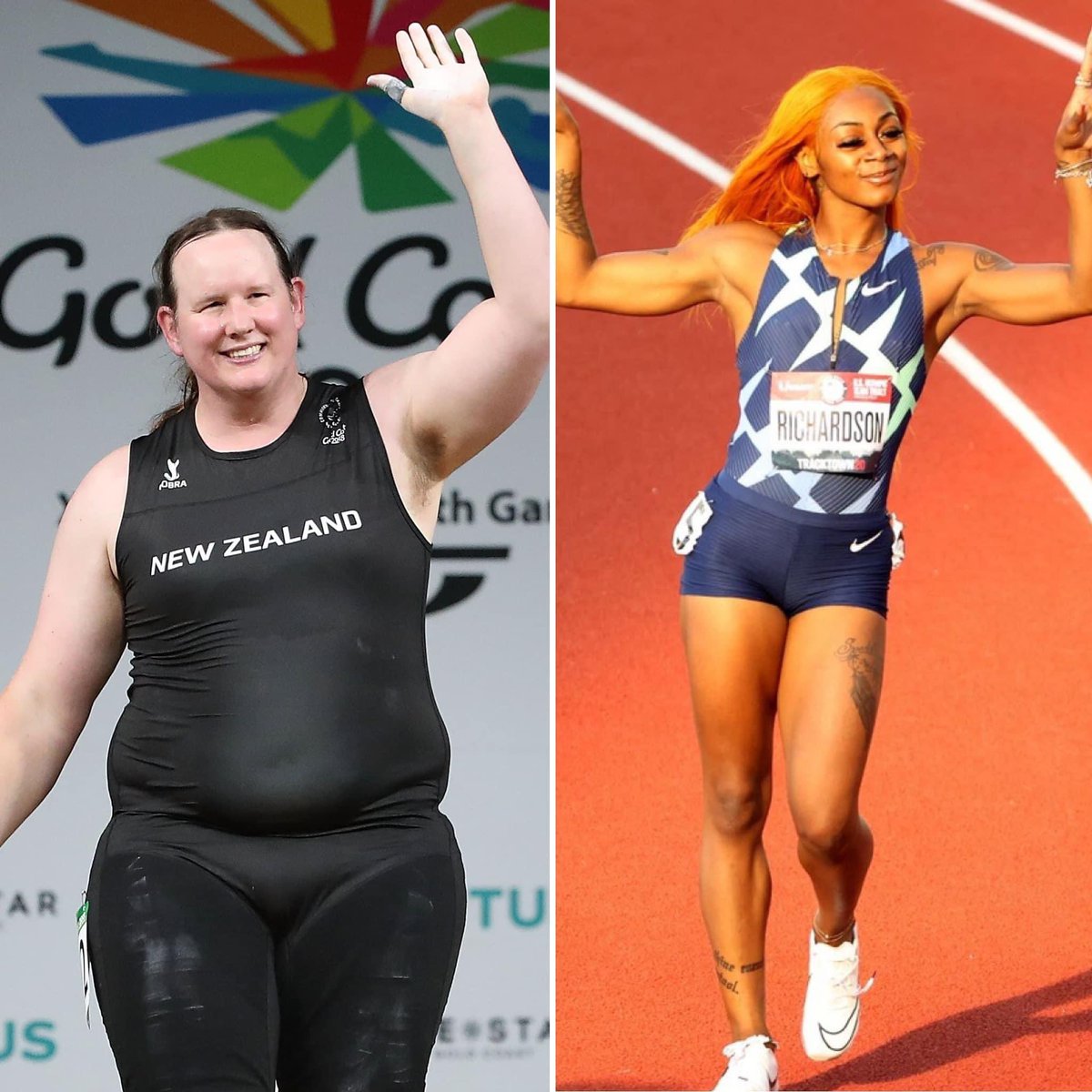 One is a biological man and is allowed to compete in the women’s olympics in weightlifting, and the other is being docked for marijuana use. 

It’s time for a discussion.