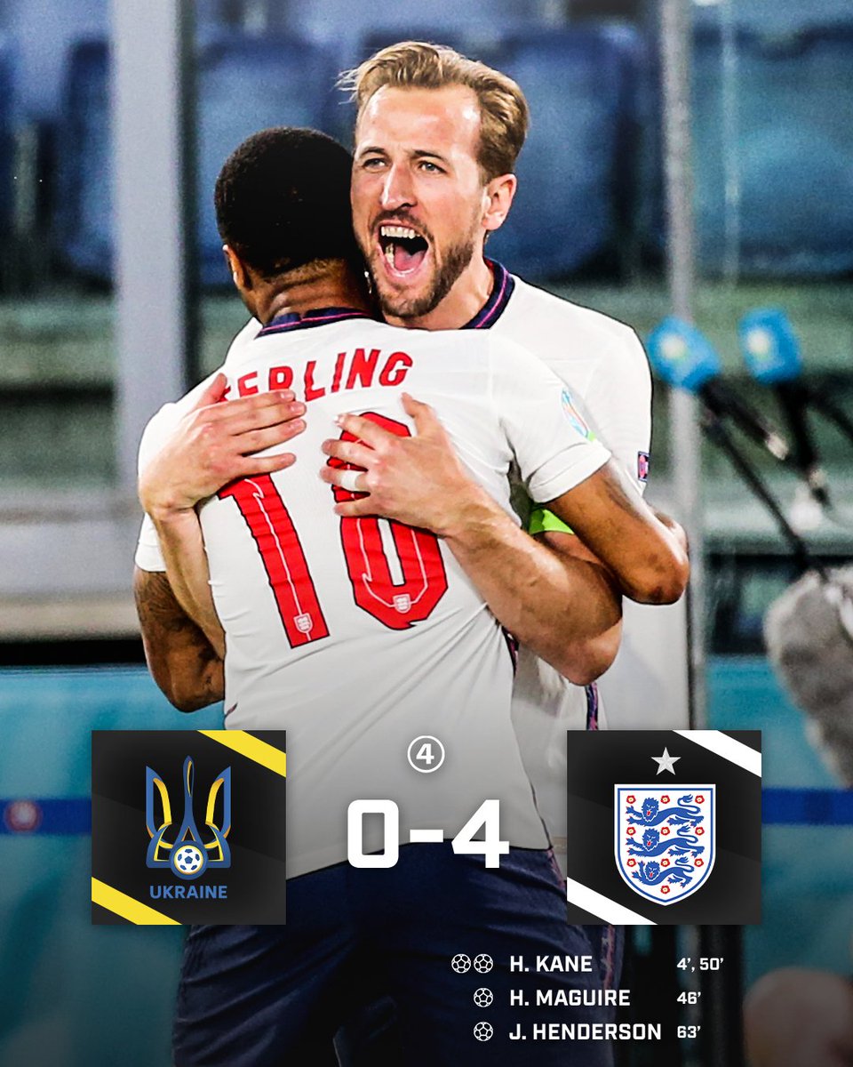 433's tweet photo. 🏴󠁧󠁢󠁥󠁮󠁧󠁿 smash 🇺🇦 and set up a semi-final against 🇩🇰 🤩 https://t.co/r6NOKAPyXN