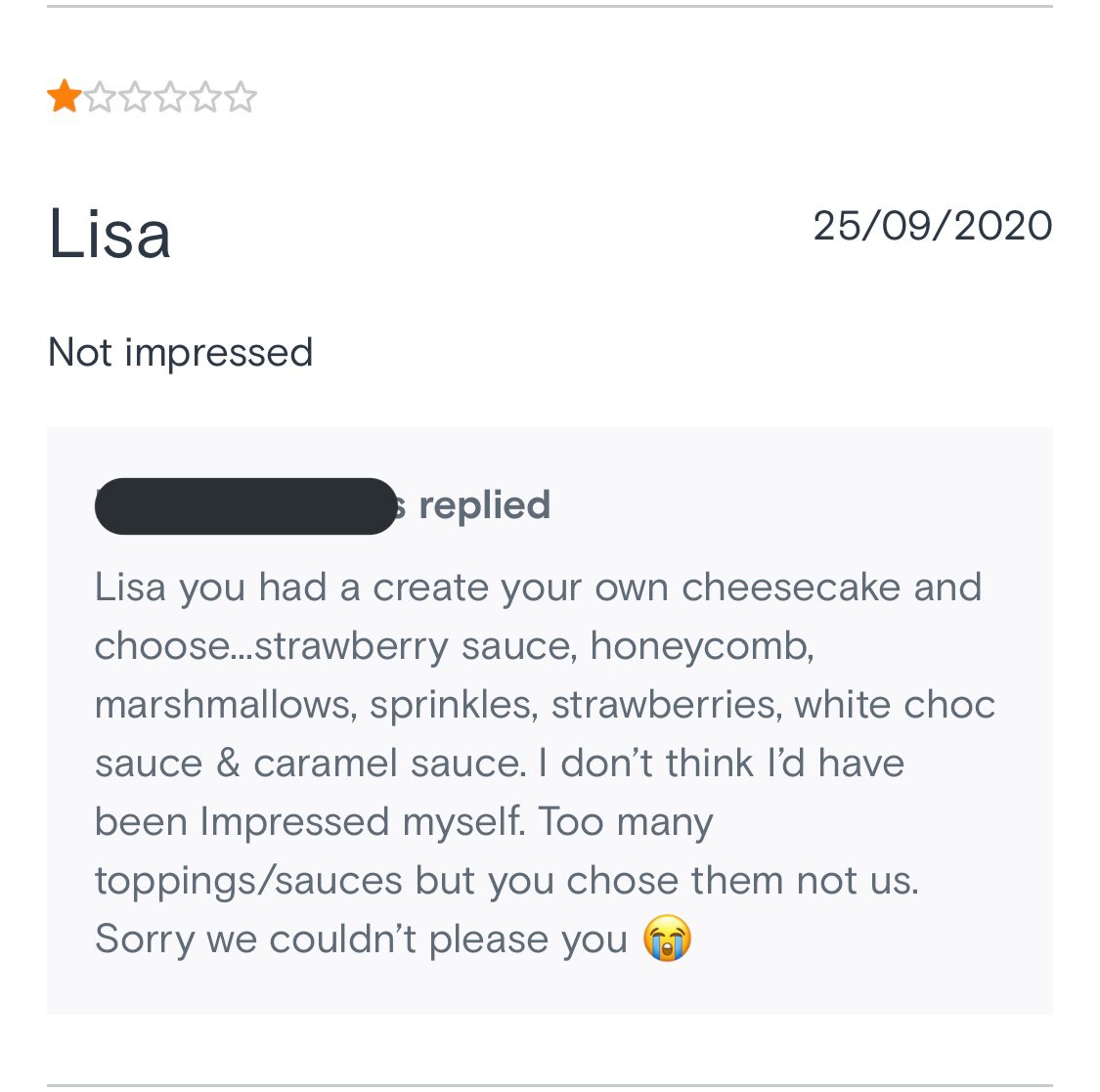 slk995's tweet photo. Never really read the reviews on the places I order and I am glad I don’t leave them after seeing some of the replies 😭😭😭 https://t.co/8uyVaIAR6q