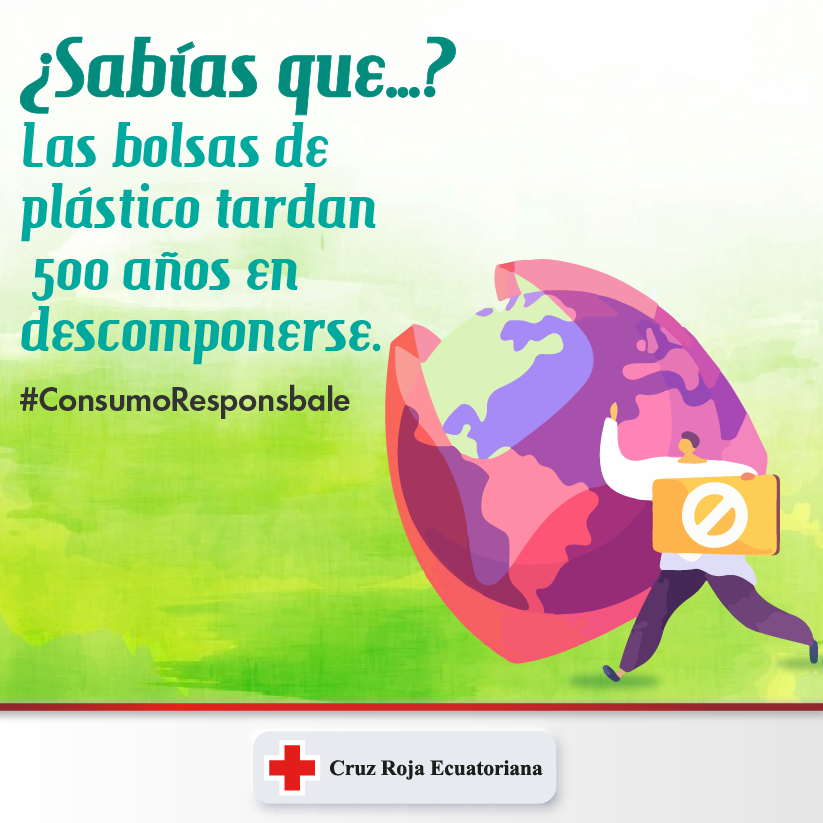 cruzrojaecuador's tweet photo. 💚 Día Internacional Libre de Bolsas de Plástico.

🧐😨 Estos objetos causan un gran daño al medio ambiente. Está en nuestras manos cuidar al planeta 🙌.

 #ConsumoResponsable #CruzRoja #CuidamosElMundo https://t.co/2nCEtSHgYX