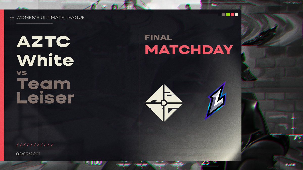 DÍA DE FINAL!
Nos enfrentamos a <a href="/TeamLeiser/">LOADING . . .</a> por el campeonato de la #WUL!
Aquí los detalles:
⚪ AZTC White
🏆 Women´s Ultimate League de @FreaksGamersLTM
⚔ VS <a href="/TeamLeiser/">LOADING . . .</a> (Final).
🕔 5pm hora CDMX.
📺 twitch.tv/freaksgamersla…
#InAZTCwetrust