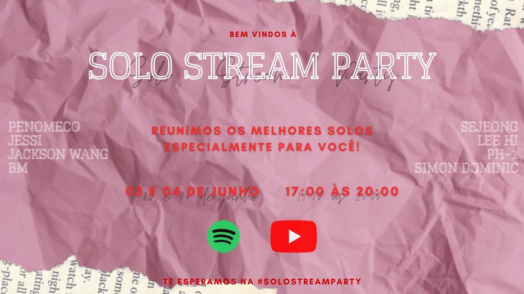 WangBrazil's tweet photo. 🚨STREAM PARTY🚨
Jacks, hoje está acontecendo uma Stream Party com outras fanbases
Os dias serão 03 e 04 das 17:00 ás 20:00 e vamos usar o Youtube e Spotify de plataformas!
Youtube: https://t.co/6aYdy3Vvlw
Spotify: https://t.co/4RWx4JhBPM
#SOLOSTREAMPARTY https://t.co/tQ8LfLCALE