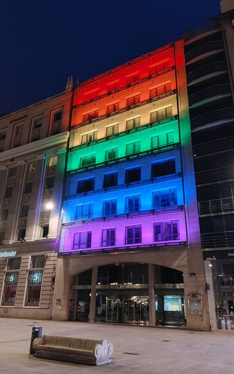 #Coruña - Así se ilumina esta noche el edificio de la ONCE 

#OrgulloSiempre
#OrgulloLGTBI
#Orgullo2021
#Orgullo
#LGTBI

🏳️‍🌈❤🏳️‍🌈🧡🏳️‍🌈💛🏳️‍🌈💚🏳️‍🌈💙🏳️‍🌈💜🏳️‍🌈