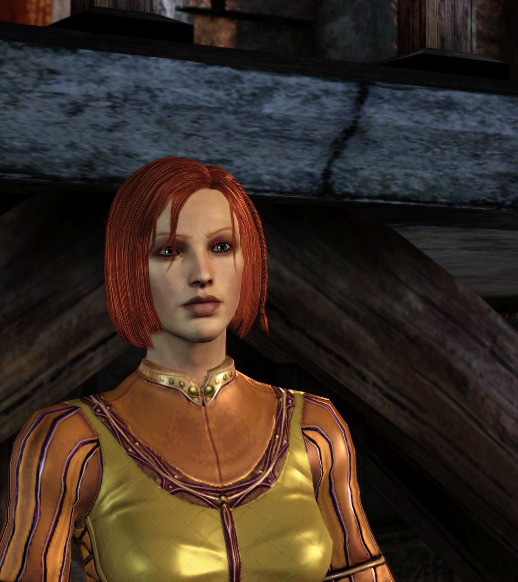 Leliana: "So here we are, the conquering heroine has won the day and now she takes her bow and exits the stage. A fine ending."

Lyna: "But does the heroine get her girl?"

Leliana: Giggling for a moment "Hmm, yes, yes she most certain does."