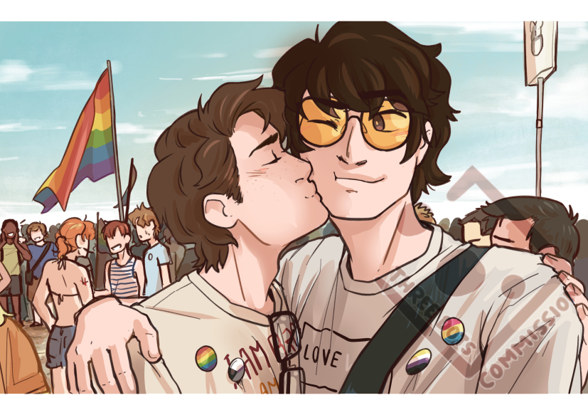 Threedots_art's tweet photo. Another #Reddie #Commission Ordered by @noblysacrificed Based on a wonderful kiss! #happypride❤️🏳️‍🌈 https://t.co/oMRM9hRf7Z