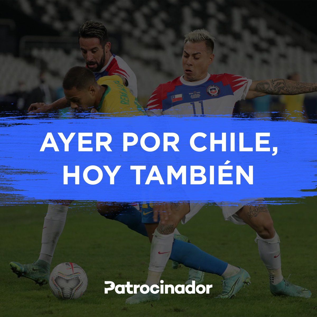 PatrocinadorCL's tweet photo. 🇨🇱 Ayer los chilenos y chilenas nos unimos en torno al fútbol. 

Todavía quedan muchos deportistas chilenos que necesitan de esa unión. Mantengamos ese espíritu de apoyo hoy y siempre, juntos por el deporte chileno. 

No bajemos los brazos y unámonos con #YoPatrocino. https://t.co/MyObZc96Y8