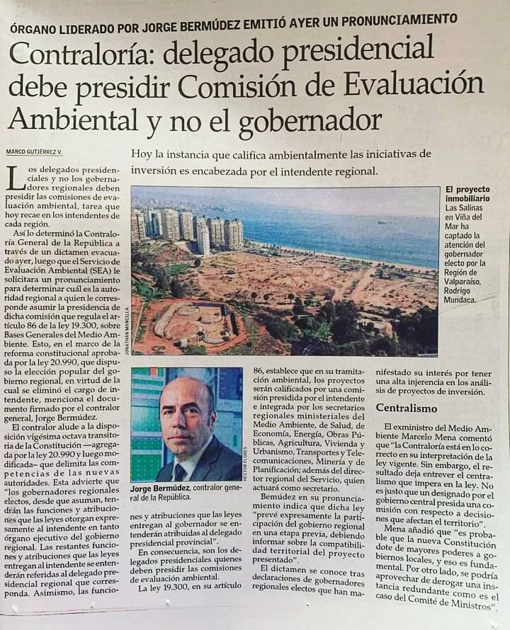 🚫 Un resabio del centralismo que impide que la visión regional en pleno se manifieste en las comisiones de medio ambiente. 😒

#LaCrisisSocialTambienEsEcologica #BuenVivir #SueltaElAgua #QueremosParque #AguaBienComun #CambioClimatico