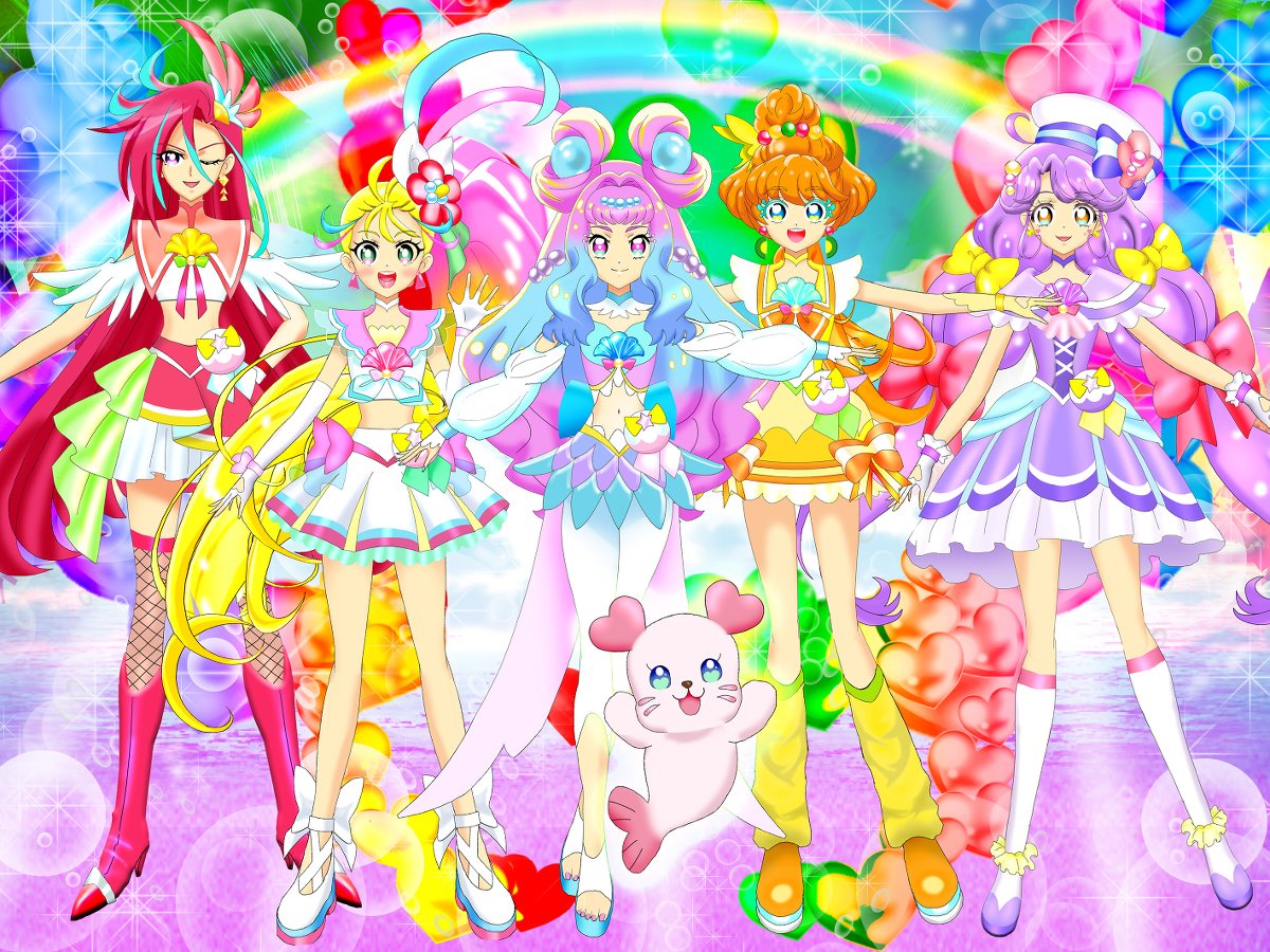 トロピカル〜ジュプリキュア カード 集合絵 サマー パパイア