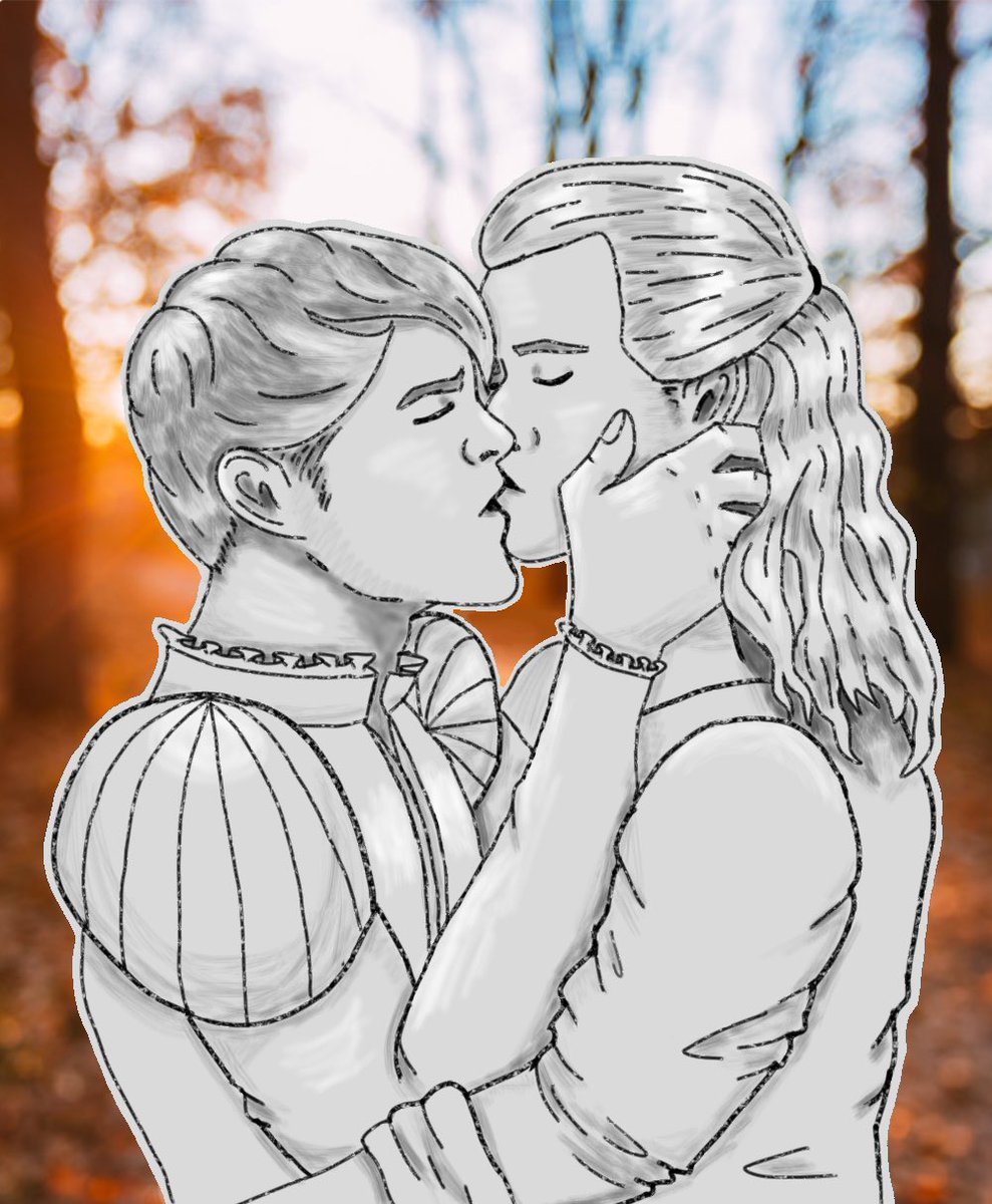 two bros kissing in the woods y’know like you do 
#TheWitcher #geraskier #Geralt #Jaskier