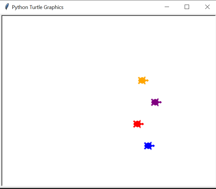 angelwhocodes's tweet photo. #100DaysofCode - Day 54

Learned more about Python's Turtle, objects, classes, and instances.
And finally I made my own Turtle Racing like this!

https://t.co/oZBUAWFG5D

#WomenWhoCode
#Python
#30DaysofCode
#TurtleGraphics https://t.co/AnpV1Yjpwz