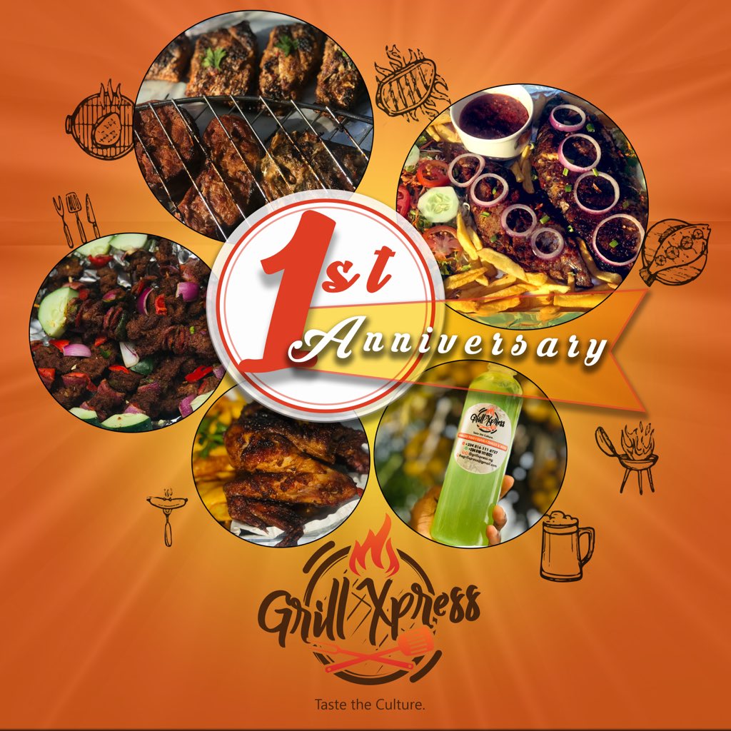 GrillXpress_ng's tweet photo. GrillXpress @ 1🎉🎊
Alhamdulillah! The journey thus far has been an awesome one. We Thank God for Life, growth and the wonderful support system (Family &amp; friends). https://t.co/WBvcgDW3Dt