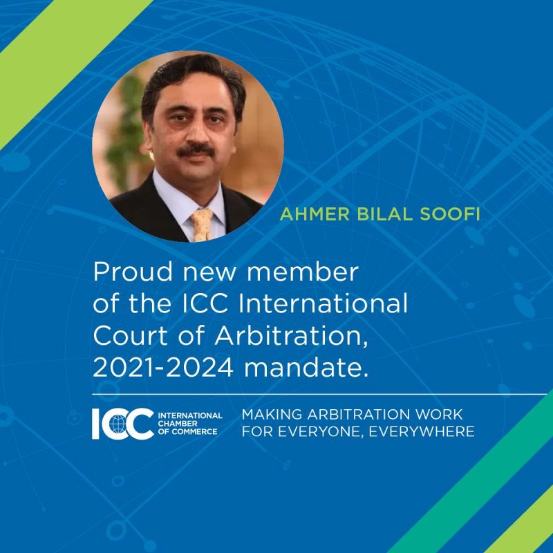 We are proud to announce that RSIL’s Founding President <a href="/AhmerSoofi/">Ahmer Bilal Soofi</a> has been selected as a member of the ICC International Court of Arbitration. 

This is proud moment for everyone at RSIL, and for Pakistan’s legal community.

<a href="/iccwbo/">International Chamber of Commerce</a>