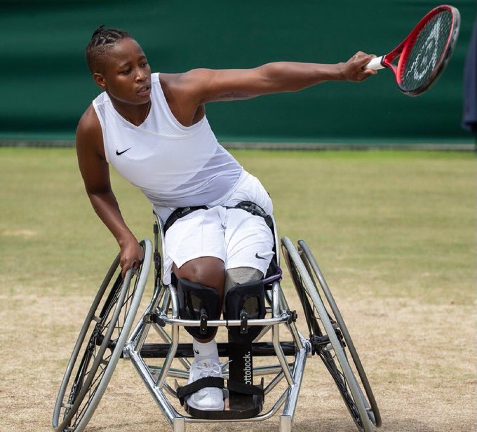Kgothatso Montjane plays her first grand slam singles final <a href="/Wimbledon/">Wimbledon</a> today. @KGMontjane1 may the serves be sound and the forehands flow as you continue to fly the flag. You will have your coach and the entire country with you. You’ve already made us proud. Let’s ace this one!🇿🇦