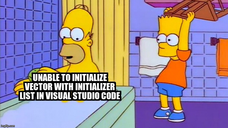 overflow_meme's tweet image. Unable to initialize vector with initializer list in visual studio code stackoverflow.com/questions/6832… #vector #initialization #visualstudiocode #cpp