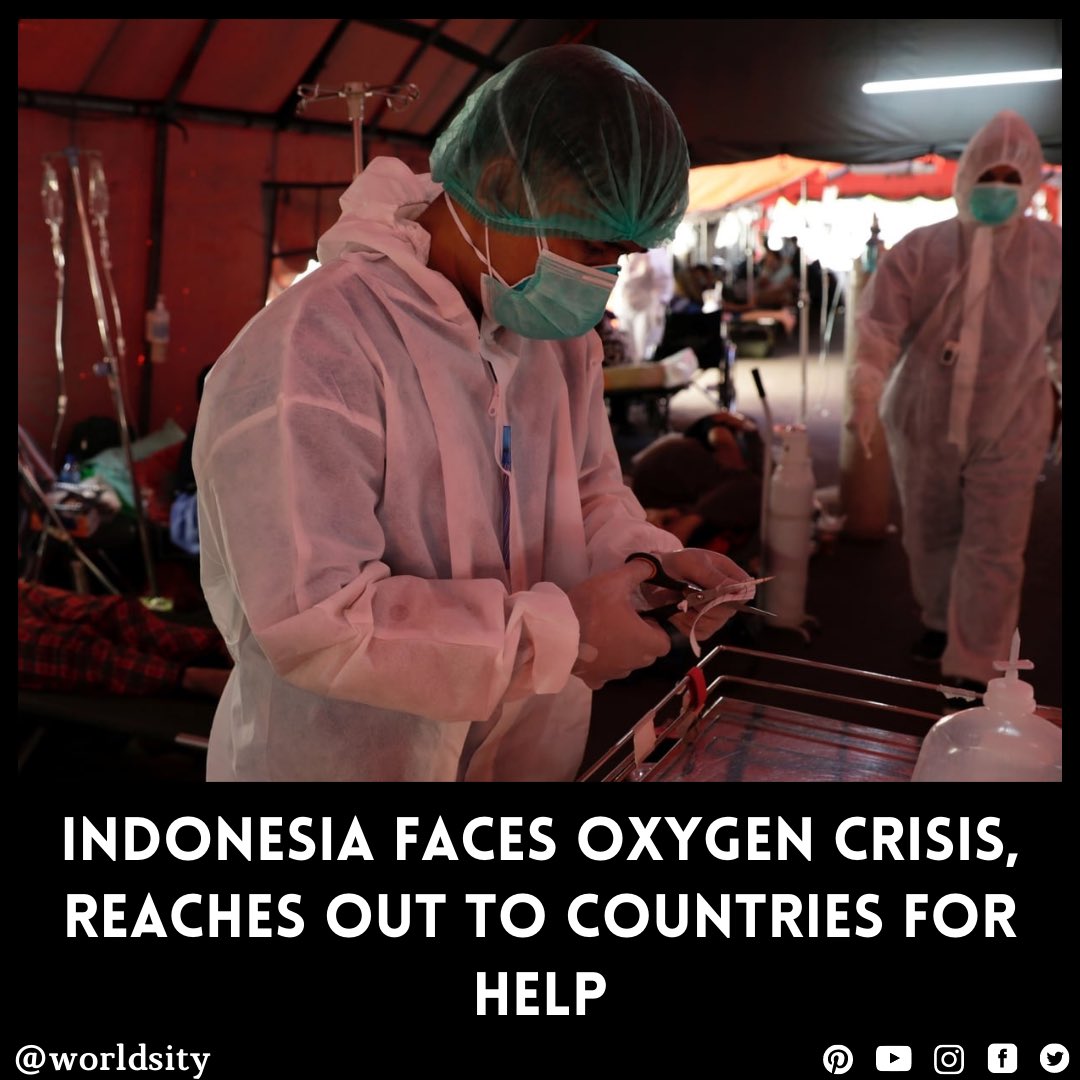 Worldsity's tweet photo. Indonesia faces oxygen crisis, reaches out to countries for help

#worldsity #world #Indonesia #faces #oxygen #crisis #countries #help #like #follow #share #NEWS #tweets https://t.co/V8ndEPmGdi