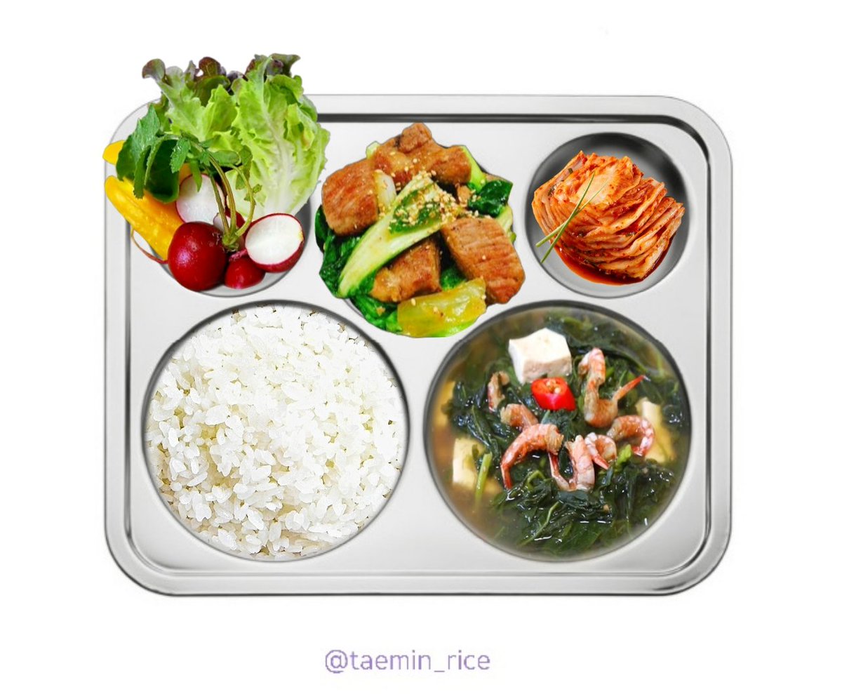 taemin_rice's tweet photo. 2021.7.11 (일) 석식 

밥
건새우아욱된장국
돼지고기청경채볶음
모듬야채
배추김치

#태민 #taemin #テミン #泰民 https://t.co/fuwPUYaCNW