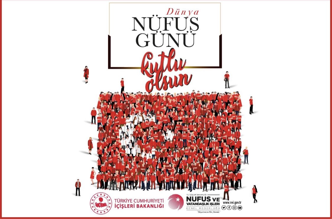 UsakNufus's tweet photo. Nüfus Teşkilatımızın  çalışkan,üretken ve özverili Genel Müdürümüz  başta olmak üzere ülkemizin her köşesinde fedakarca çalışan tüm Nüfus camiamızın #11Temmuz #DünyaNüfusGünü kutlu olsun. #HayatınızınHerAnında @sefikaygol @TCNufus @TC_UsakValiligi @Huriyeakyol10 #iyikinüfuscuyuz https://t.co/MHspGl2zdj