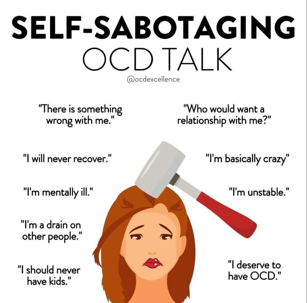 Self-sabotaging OCD talk 🧠

———————————————————————————
#mentalhealth #mentalillness #mentalhealthmatters #stress #anxiety #depression #depressionhelp #mentalhealthsupport #therapy #therapycompany #health #wellbeing