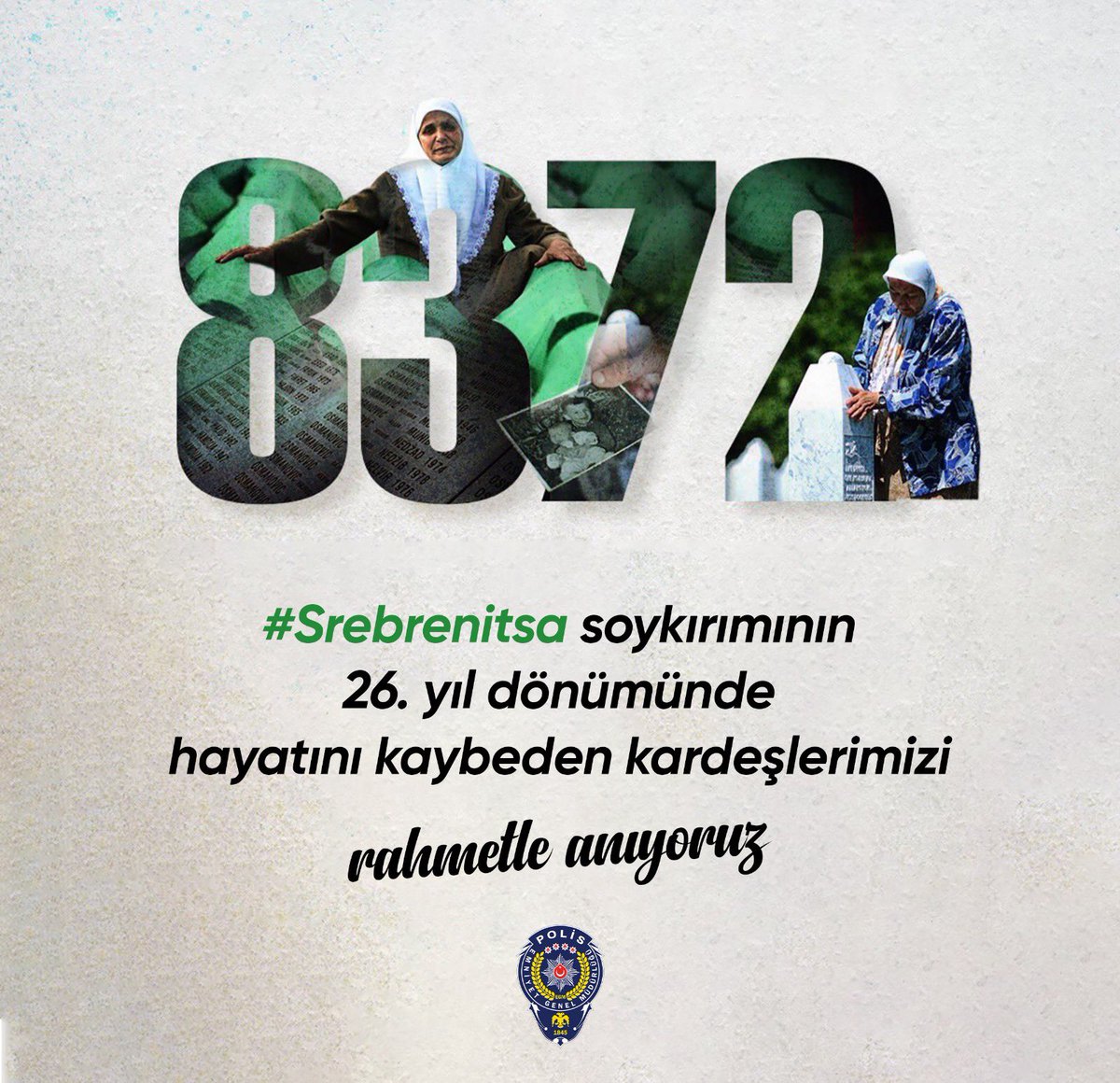 #Srebrenitsa Soykırımının 26. yılında, hayatını kaybeden kardeşlerimizi rahmetle anıyoruz.. 

Unutmadık, unutturmayacağız...
