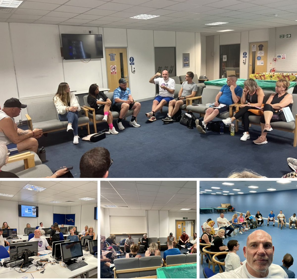 CioKickback's tweet photo. Another great evening working in partnership with The Sheffield Wednesday Community Programme. #Collaboration at its best. #RecoveryEducation #MentalHealthMatters #KickBackRecovery #SWFC #EducationHub #Wellbeing #FitnessMotivation #gym #Sheffield https://t.co/DBzfZVX6jL