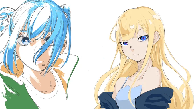 友達と絵チャした左が俺でふす 