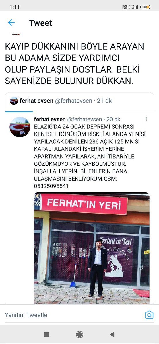 #ferhatınyeriaranıyor  #deprem  #elazığdeprem