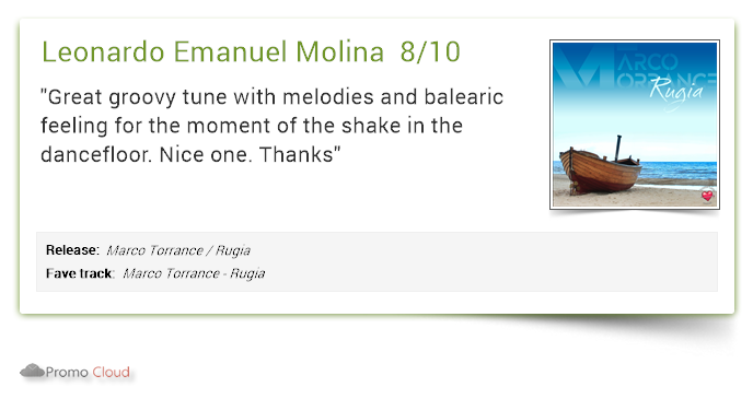 Leonardo Emanuel Molina supports: Marco Torrance / Rugia 8/10 #newrelease pcl.la/QMELP2