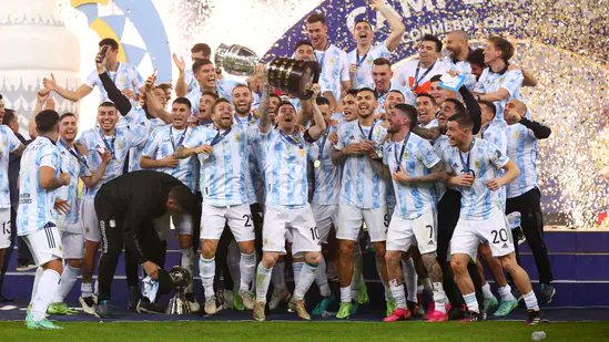 ARGENTINA - COPA AMERICA CHAMPIONS!!!

Beating Brazil in the final in Brazil at the Maracana Stadium is a HUGE achievement!

This one is for you <a href="/DiegoAMaradona/">Diego Maradona</a> ❤

#VamosArgentina
#vamosmessi 
#leomessi