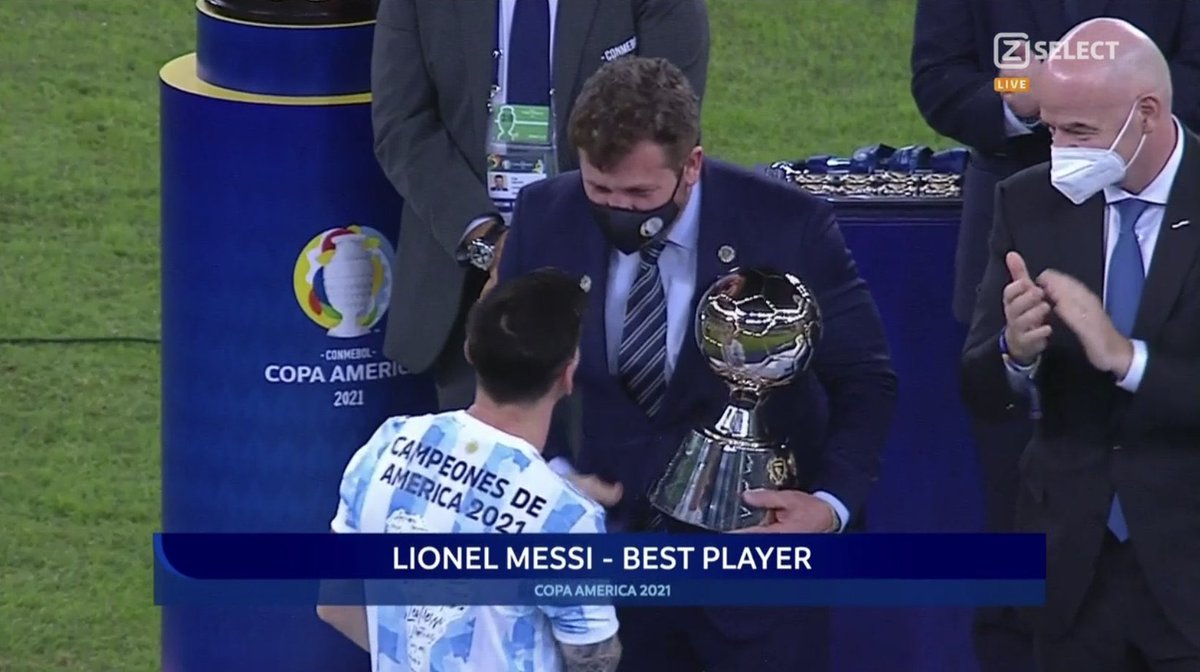 Lionel Messi At The Copa America Match Played 7 Goals Scored 4 Goals Assisted 5 Big Chances Created 6 Key Passes 21 Dribbles Completed 34 Best Player Of The Tournament Top Goal