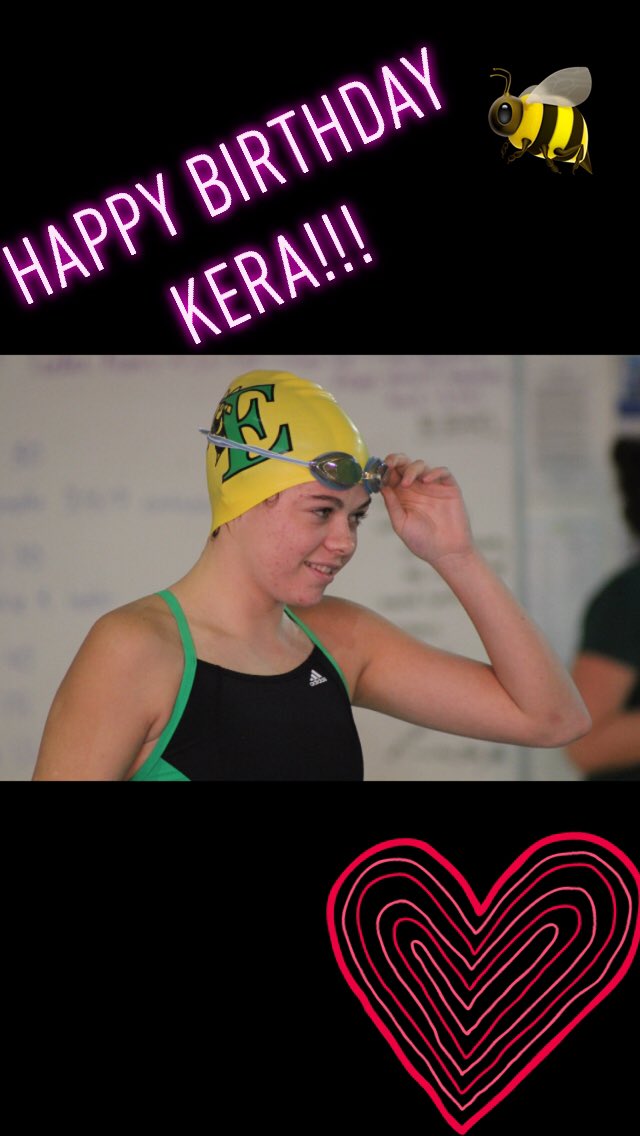 ehsgswimanddive's tweet photo. Wishing Kera Reinhard the best 18th birthday today! Hope you have a great day Kera!💚💛💚🐝 https://t.co/3aWPY8oTA2