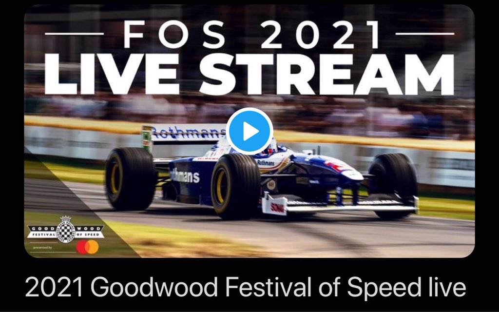 2021 Goodwood Festival of Speed live stream youtu.be/QgJlnsqbtfg via <a href="/YouTube/">YouTube</a>