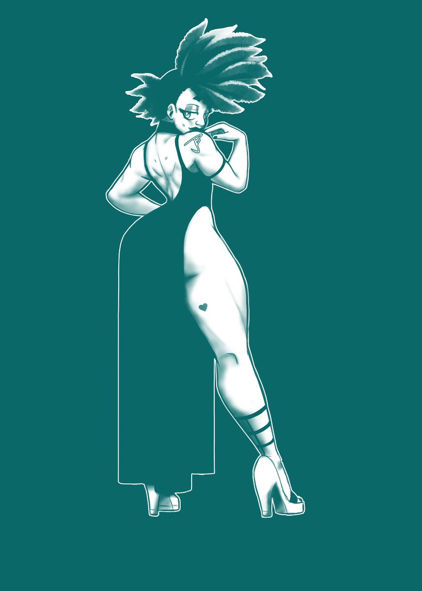 Now let's hear it for the back of the dress!👗 Blessings to <a href="/SimkrayINK/">☆SIMKRAY☆</a>
for these amazing natural hair brushes🙌🏾🖤🔥