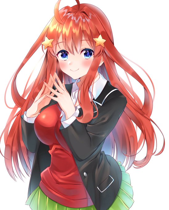 桃白あまの🍑🐻‍❄️🎀さんがTwitterに投稿した中野五月(五等分の花嫁)のイラスト。