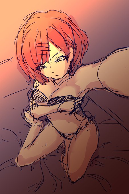 自撮りまどかさんの夕焼け 