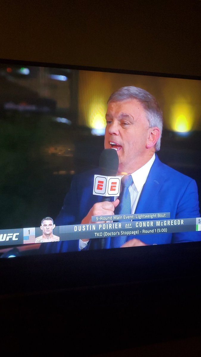 andrewj_0331's tweet photo. This man is giving his first UFC post fight commentary, after watching his first UFC fight #UFC264livestream #PoirierMcGregor3 https://t.co/WnZkAJSSPq