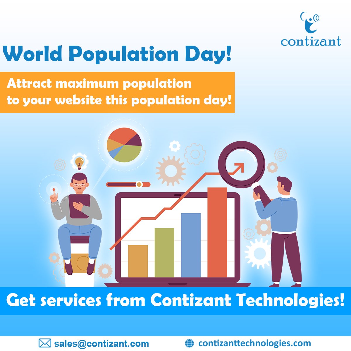 ContizantT's tweet photo. Let’s take a step ahead to increase the population of your business. Get in touch with us to know more about services.
#worldpopulationday #worldpopulationday2021 #Populationday #population #digitalmarketingservices  #usa #digitalmarketingcompanyinindia https://t.co/tZ00sdXeuQ