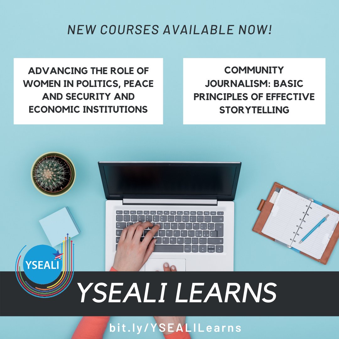 1/ We’re excited to announce that our brand new #YSEALILearns courses are now available ✨

Take these courses to take your leadership and professional knowledge to the next level.