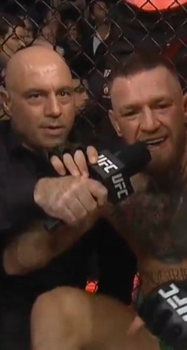 GetoverHereeee's tweet photo. the look on his @joerogan face 🤣

Sat next to a crackhead @TheNotoriousMMA 

#UFC #UFC264 #mcgregorsleep https://t.co/avqr3KcdFh